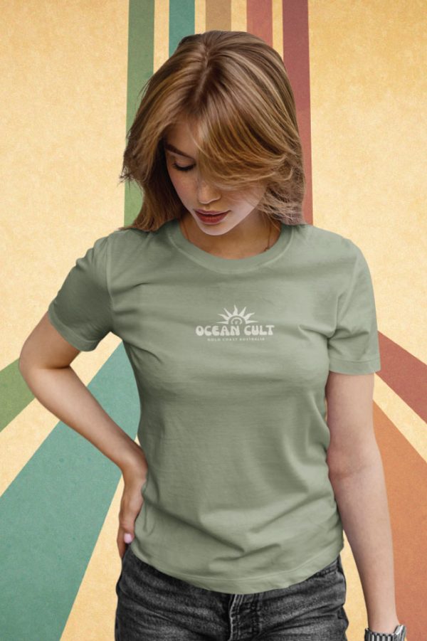 Women's Ocean Cult Groove Sun Tee, Sage