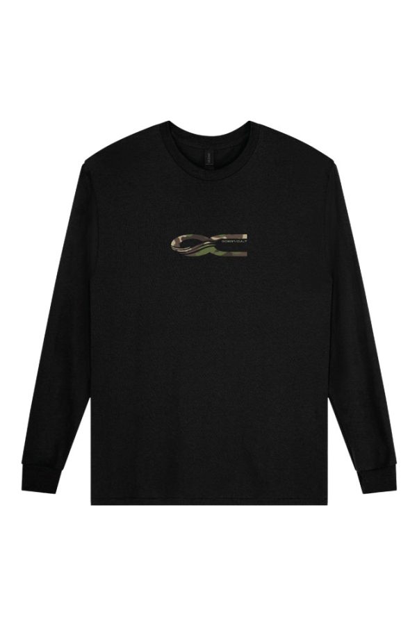 Ocean Cult OC Cammo Logo Long Sleeve Black Tee Front