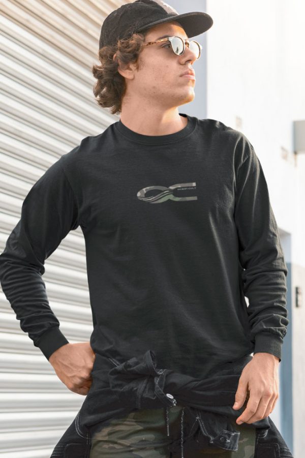 Ocean Cult OC Cammo Logo Long Sleeve Black Tee