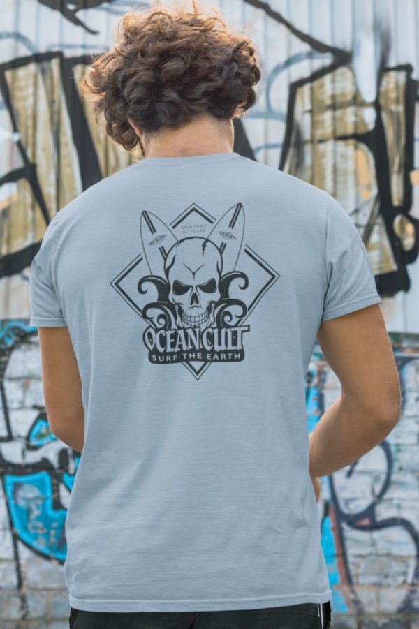 Ocean Cult, Surf The Earth T-Shirt, Stone Blue Colour