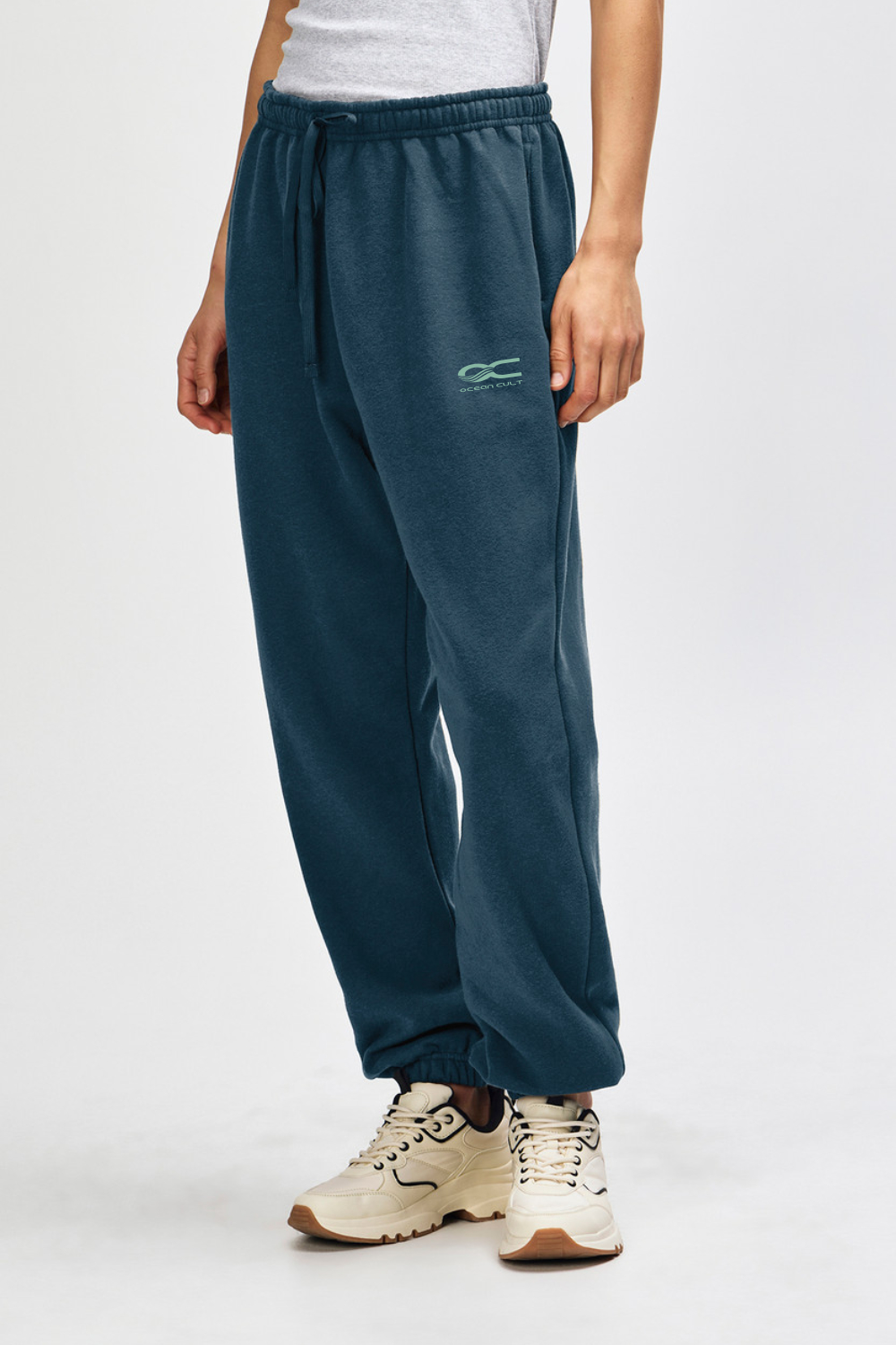 OC Logo Men's Sea Blue Trackpants - Image 2