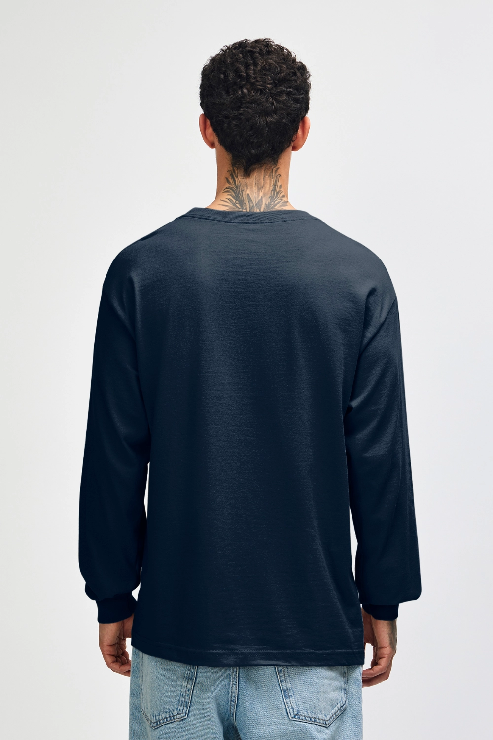 OC Logo Men's Navy Long Sleeve Tee - Image 2