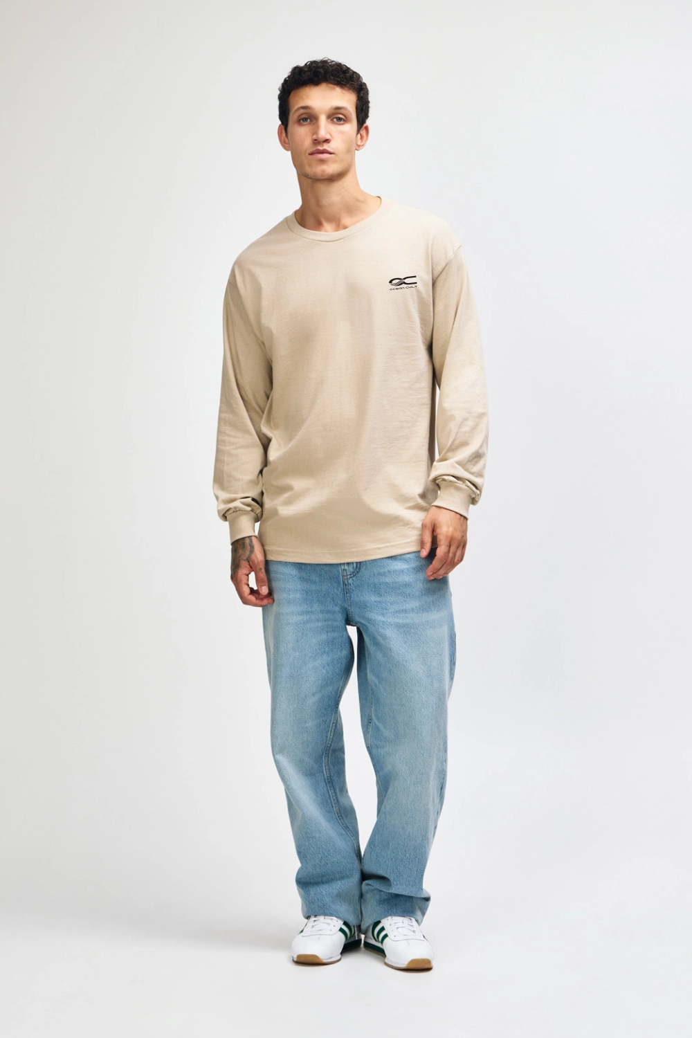 OC Logo Men's Sand Long Sleeve Tee - Image 4
