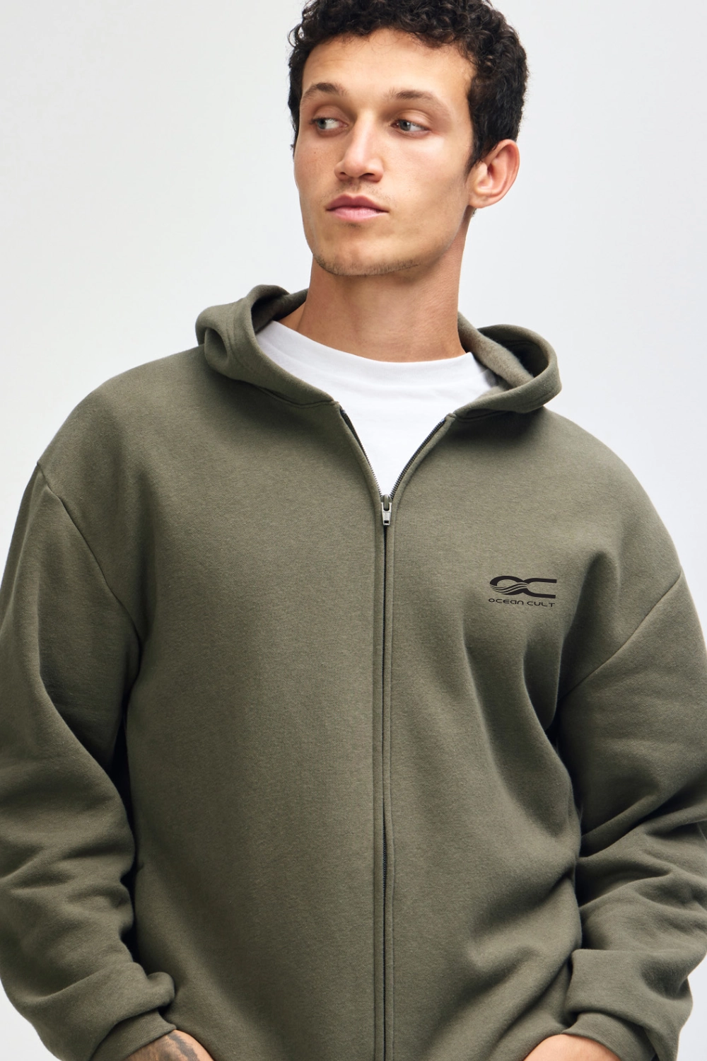 OC Lieutenant Green Men's Zip Hoodie - Image 4